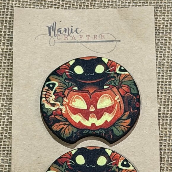 Spooky Cat Car Coaster - Picture 2 of 3